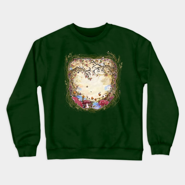 A Watchful Forest Crewneck Sweatshirt by TaylorRoseMakesArt